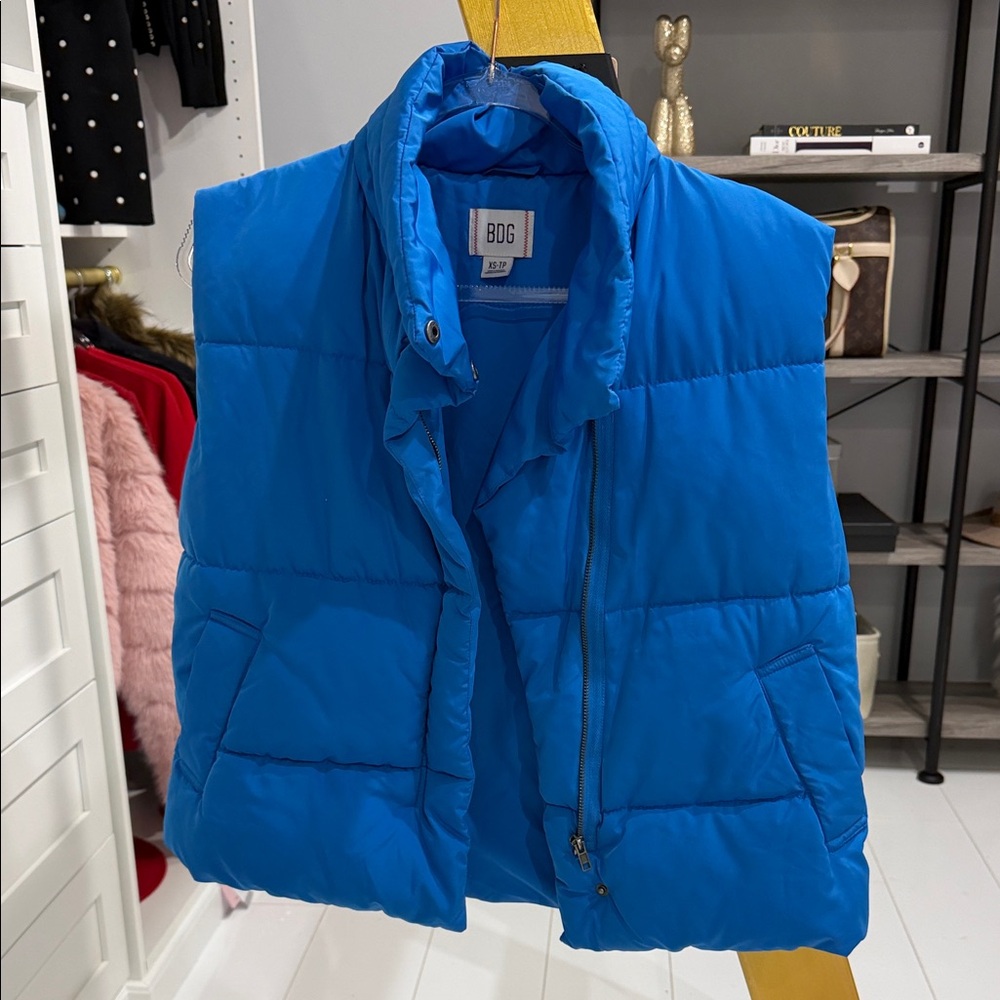 BDG Blue Puffer Vest